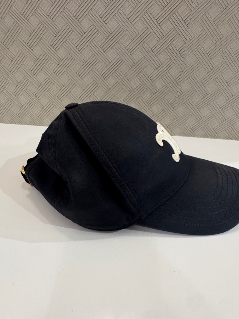CELINE Baseball Cap logo color Black Size Medium 100% cotton - Picture 5 of 13